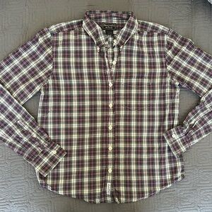 Abercrombie & Fitch Purple Plaid Button Down Shirt